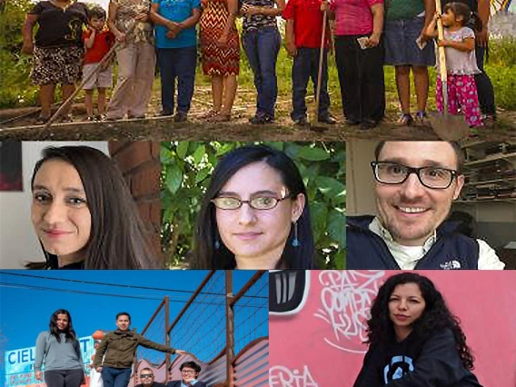 A collage of people. Some boxes have faces and other boxes have groups.
