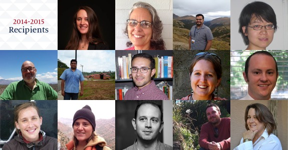 Collage of 14 2014-2015 Graduate Fellowships winners