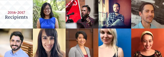 2016-2017 graduate fellowship recipients