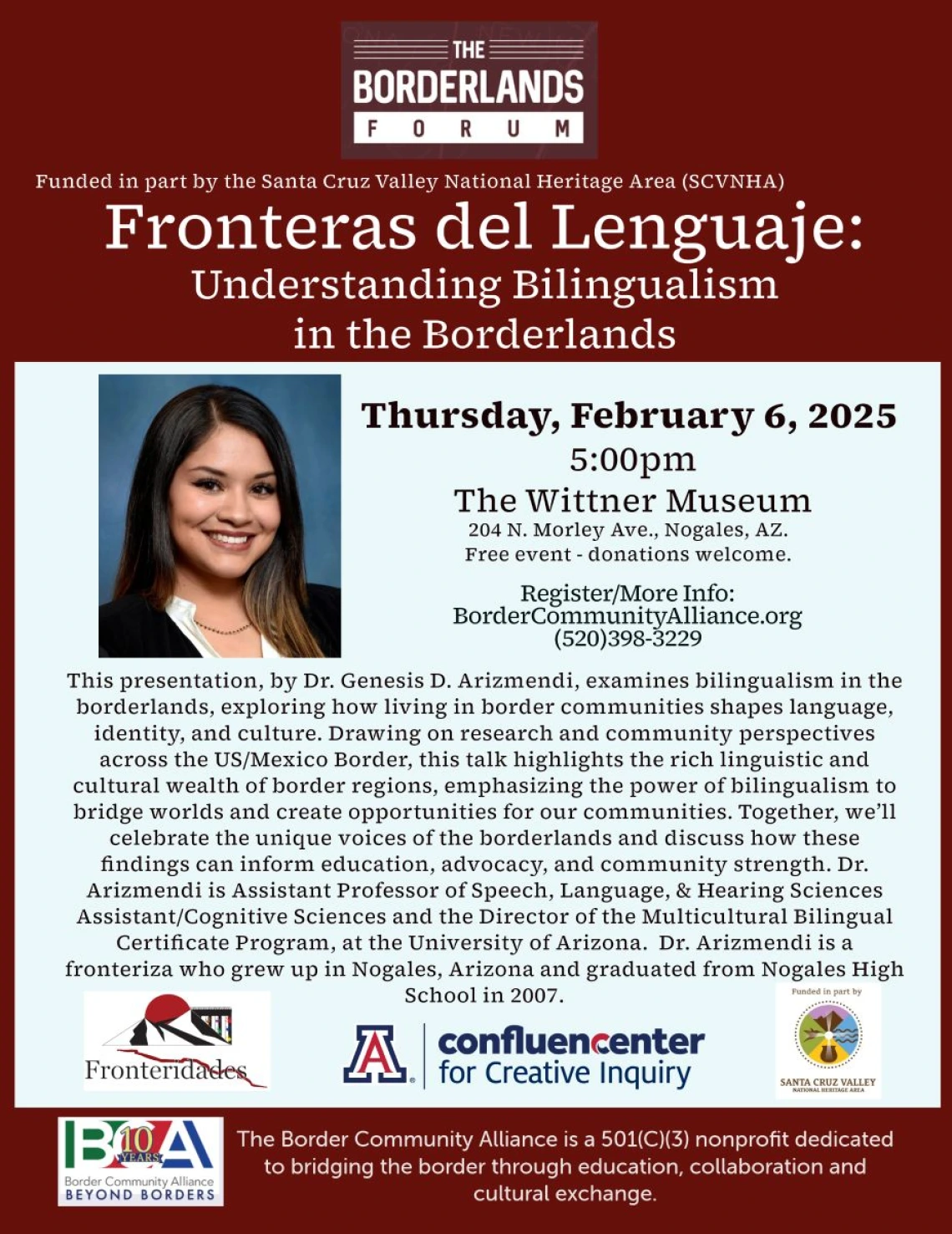 Fronteras del Lenguaje flyer