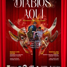 flyer for a play with a cows head and horns